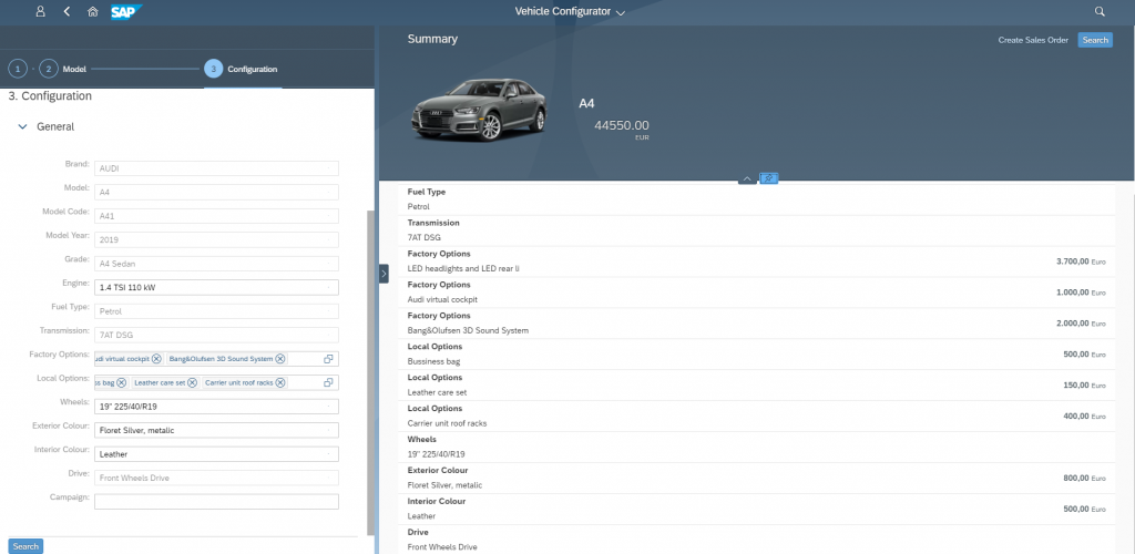 Hicron Fiori Vehicle Configurator - Hicron