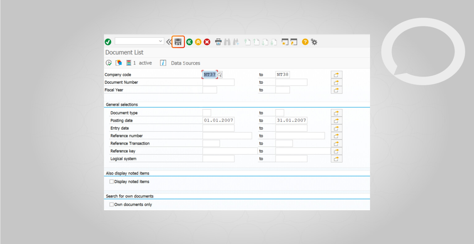 Report execution with repeatable selection screen parameters - Hicron