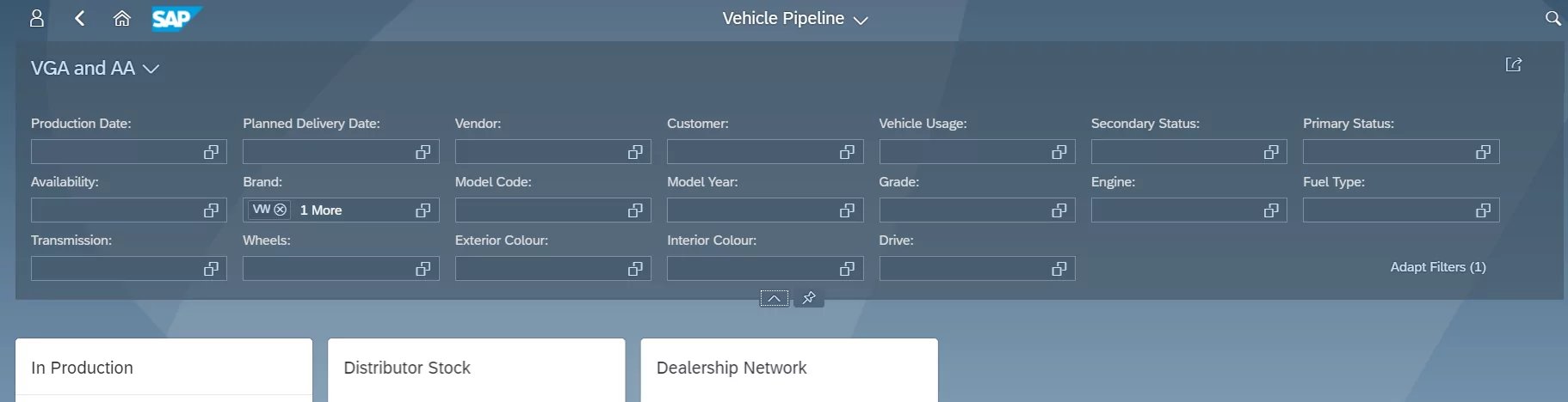 Vehicle Pipeline filter bar