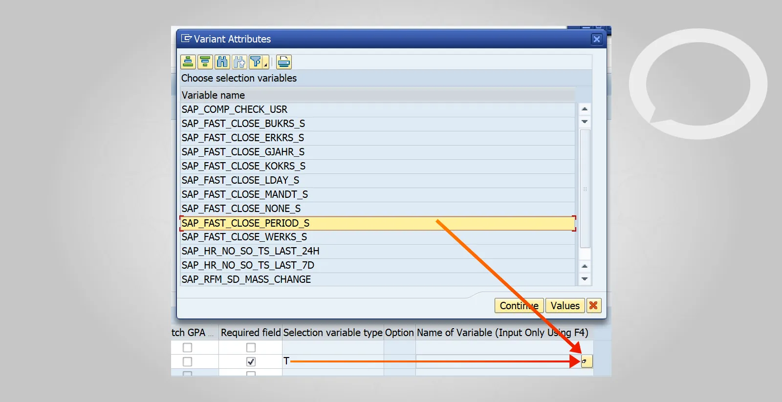 How to create a new variant in SAP?